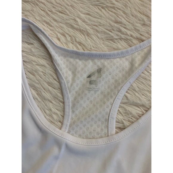Women’s Tank Top Size XL ALIVE MAGNETICS White Racerback - Picture 8 of 9